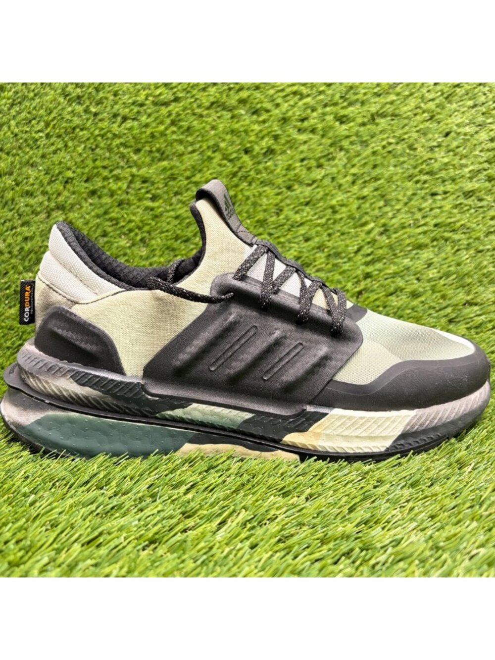 Adidas X_PLR Boost Womens Size 8.5 Black Green Athletic Running Shoes Sneakers